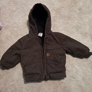 Carhartt Dark Brown Hooded Jacket